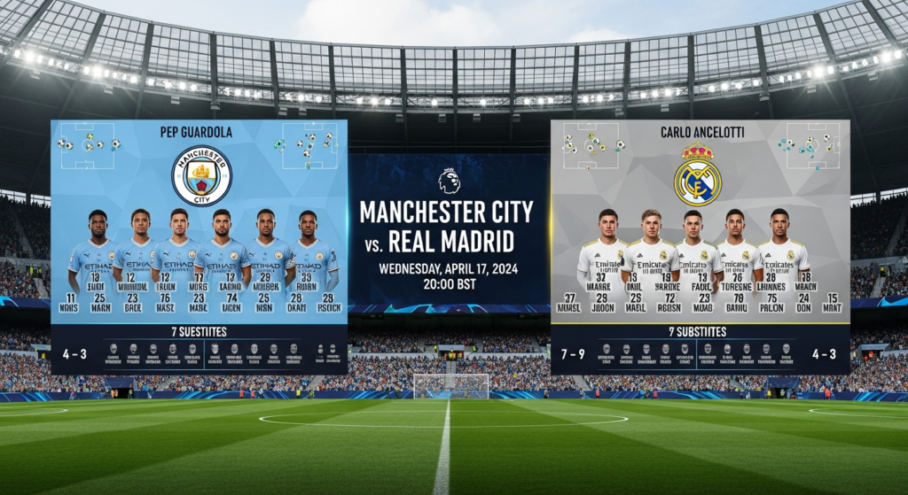 Man City vs Real Madrid Lineups — Full Match Preview and Analysis