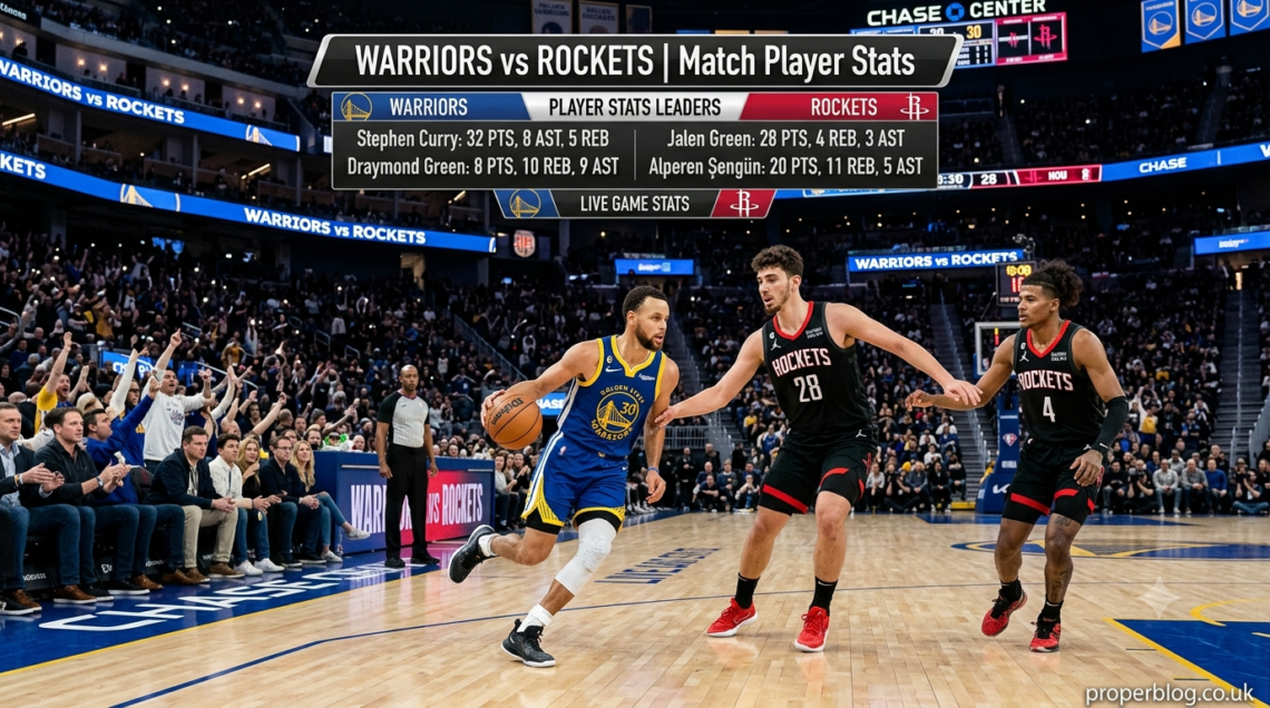 Golden State Warriors vs Houston Rockets Match Player Stats