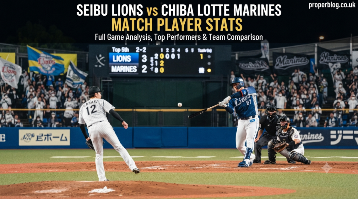 Seibu Lions vs Chiba Lotte Marines Match Player Stats